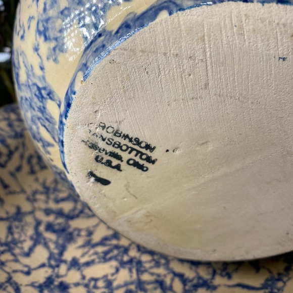 Rare Robinson Ransbottom Pitcher (Ewer) & Basin..  EXCELLENT CONDITION for age. - Picture 10 of 17